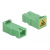 Adapter światłowodowy SC Simplex żeńskie do SC Simplex żeńskie z klapką osłonową lasera 4 szt. Delock 85925