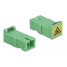Adapter światłowodowy SC Simplex żeńskie do SC Simplex żeńskie z klapką osłonową lasera 4 szt. Delock 85925