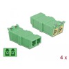 Adapter światłowodowy LC Duplex żeńskie do LC Duplex żeńskie z klapką osłonową lasera 4 szt. Delock 85927
