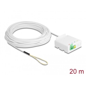 Skrzynka przyłączeniowa światłowodu 2 x SC/APC Simplex z zestawem kabli 20 m Delock 85932