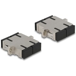 Złącze optyczne światłowodowe SC Duplex żeńskie do SC Duplex żeńskie jednomodowe, metalowe Delock 86873