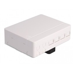 Łącznica światłowodowa na szynie DIN Rail 4-portowa SC Simplex / LC Duplex, biała Delock 87141