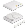 Światłowodowa skrzynka połączeniowa FTTH do montażu naściennego 4-portowa SC Simplex / LC Duplex, biała Delock 87890
