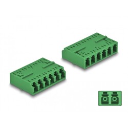 Adapter światłowodowy HD LC Hexaplex żeńskie na LC Hexaplex żeńskie, zielony Delock 87925