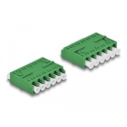 Adapter światłowodowy HD LC Hexaplex żeńskie na LC Hexaplex żeńskie, zielony Delock 87925