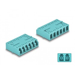 Adapter światłowodowy HD LC Hexaplex żeńskie na LC Hexaplex żeńskie, morski Delock 87927