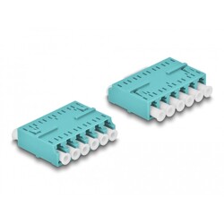 Adapter światłowodowy HD LC Hexaplex żeńskie na LC Hexaplex żeńskie, morski Delock 87927