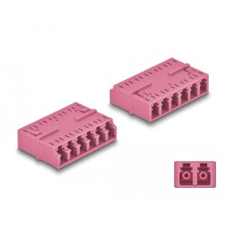 Adapter światłowodowy HD LC Hexaplex żeńskie na LC Hexaplex żeńskie, fioletowy Delock 87928