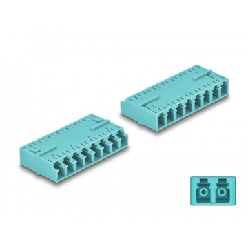 Adapter światłowodowy HD LC Octuplex żeńskie na LC Octuplex żeńskie, morski Delock 87931
