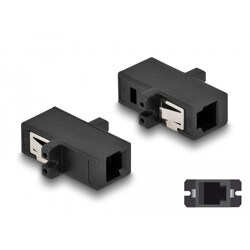 Adapter światłowodowy MTRJ żeńskie na MTRJ żeńskie, czarny Delock 87933