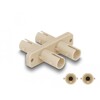 Adapter światłowodowy ST Duplex żeńskie na ST Duplex żeńskie, beżowy Delock 87935