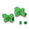 Adapter światłowodowy hybrydowy LC Simplex żeńskie na ST Simplex żeńskie, zielony Delock 87937
