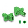 Adapter światłowodowy hybrydowy LC Simplex żeńskie na ST Simplex żeńskie, zielony Delock 87937