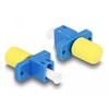 Adapter światłowodowy hybrydowy LC Simplex żeńskie na ST Simplex żeńskie, niebieski Delock 87938