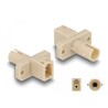 Adapter światłowodowy hybrydowy LC Simplex żeńskie na ST Simplex żeńskie, beżowy Delock 87939