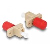 Adapter światłowodowy hybrydowy LC Simplex żeńskie na ST Simplex żeńskie, beżowy Delock 87939