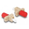 Adapter światłowodowy hybrydowy LC Simplex żeńskie na ST Simplex żeńskie, beżowy Delock 87939