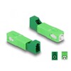 Adapter światłowodowy hybrydowy SC Simplex męskie na LC Simplex żeńskie, zielony Delock 87940