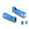 Adapter światłowodowy hybrydowy SC Simplex męskie na LC Simplex żeńskie, niebieski Delock 87941