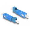 Adapter światłowodowy hybrydowy SC Simplex męskie na LC Simplex żeńskie, niebieski Delock 87941
