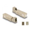 Adapter światłowodowy hybrydowy SC Simplex męskie na LC Simplex żeńskie, beżowy Delock 87942