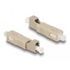 Adapter światłowodowy hybrydowy SC Simplex męskie na LC Simplex żeńskie, beżowy Delock 87942