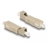 Adapter światłowodowy hybrydowy SC Simplex męskie na LC Simplex żeńskie, beżowy Delock 87942