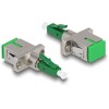 Adapter światłowodowy hybrydowy LC Simplex męskie na SC Simplex żeńskie, zielony Delock 87943