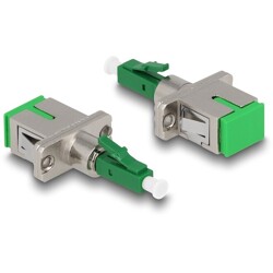 Adapter światłowodowy hybrydowy LC Simplex męskie na SC Simplex żeńskie, zielony Delock 87943