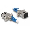 Adapter światłowodowy hybrydowy LC Simplex męskie na SC Simplex żeńskie, niebieski Delock 87944