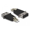 Adapter światłowodowy hybrydowy LC Duplex męskie na SC Duplex żeńskie, beżowy Delock 87948