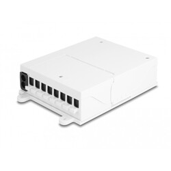 Rozdzielacz światłowodowy FTTH do montażu na ścianie, 8 gniazd, biały Delock 87949