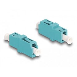 Łącznik światłowodowy LC Simplex żeńskie na LC Simplex żeńskie OM3, aqua Delock 87987