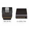 Przewód Mini SAS SFF-8087  4 x 7-pinowe SATA, 0,5 m Delock 83057