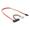 Kabel SAS SFF-8482 + Zasilanie  1 x SATA 7 pin 0,5 m Delock 82219