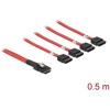 Przewód Mini SAS SFF-8087  4 x 7-pinowe SATA, 0,5 m Delock 83057