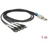 Przewód Mini SAS SFF-8088  4 x eSATA, 1 m Delock 83064