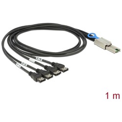 Przewód Mini SAS SFF-8088  4 x eSATA, 1 m Delock 83064