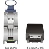 Przewód Mini SAS SFF-8088  4 x eSATA, 1 m Delock 83064