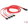 Przewód Mini SAS SFF-8087  4 x 7-pinowe SATA, 1 m Delock 83074