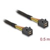 Przewód Mini SAS HD SFF-8643  Mini SAS HD SFF-8643, 0,5 m Delock 83386