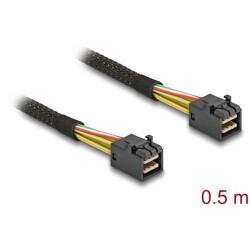 Przewód Mini SAS HD SFF-8643  Mini SAS HD SFF-8643, 0,5 m Delock 83386