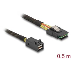 Przewód Mini SAS HD SFF-8643  Mini SAS SFF-8087, 0,5 m Delock 83388