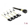 Przewód Mini SAS HD SFF-8643  4 x SATA 7 Pin, 1 m Delock 83393