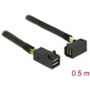 Przewód Mini SAS HD SFF-8643  Mini SAS HD SFF-8643, kątowe, 0,5 m Delock 83621