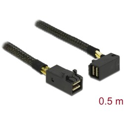 Przewód Mini SAS HD SFF-8643  Mini SAS HD SFF-8643, kątowe, 0,5 m Delock 83621