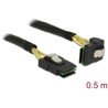 Przewód Mini SAS SFF-8087  Mini SAS SFF-8087, kątowe, 0,5 m Delock 83622