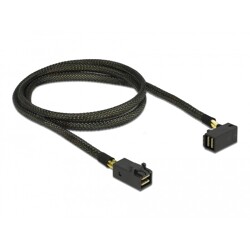 Przewód Mini SAS HD SFF-8643  Mini SAS HD SFF-8643, kątowe, 1 m Delock 83643