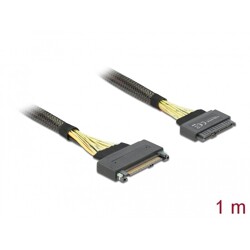 Przewód przedłużający z wtykiem męskim U.2 SFF-8639  wtyk żeński U.2 SFF-8639, o długości 1 m Delock 84518