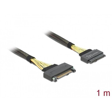 Przewód przedłużający z wtykiem męskim U.2 SFF-8639  wtyk żeński U.2 SFF-8639, o długości 1 m Delock 84518